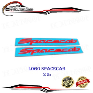 logo spacecab 2 ชิ้น ซ้าย ขวา โลโก้ spacecab สีแดง Red 2ชิ้น