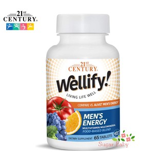 21st Century Wellify! Mens Energy Multivitamin Multimineral 65 Tablets วิตามินและแร่ธาตุรวมสำหรับผู้ชาย 65 เม็ด