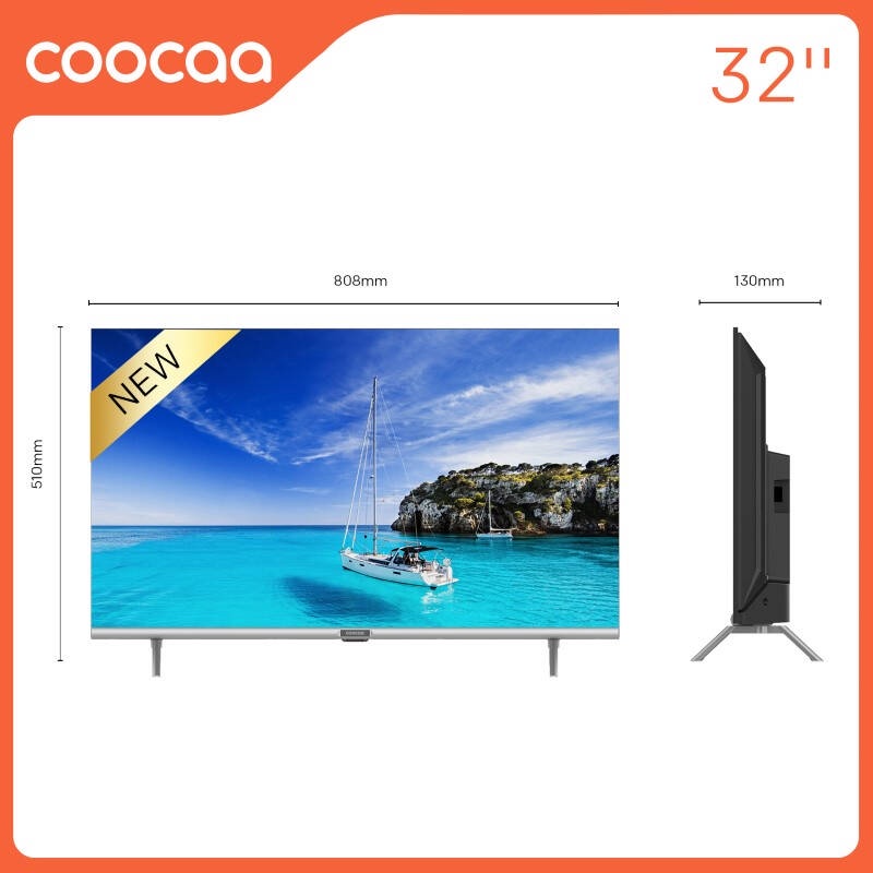 Coocaa ทีวี 32 นิ้ว รุ่น 32S3U Smart TV /รับประกันตัวเครื่อง 3 ปี หน้าจอ 1 ปี
