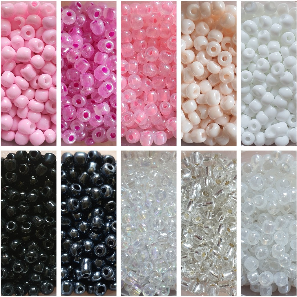 30สี+ แพค 25กรัม ลูกปัดเม็ดทราย ขนาด 4 มิล หลายสีให้เลือก