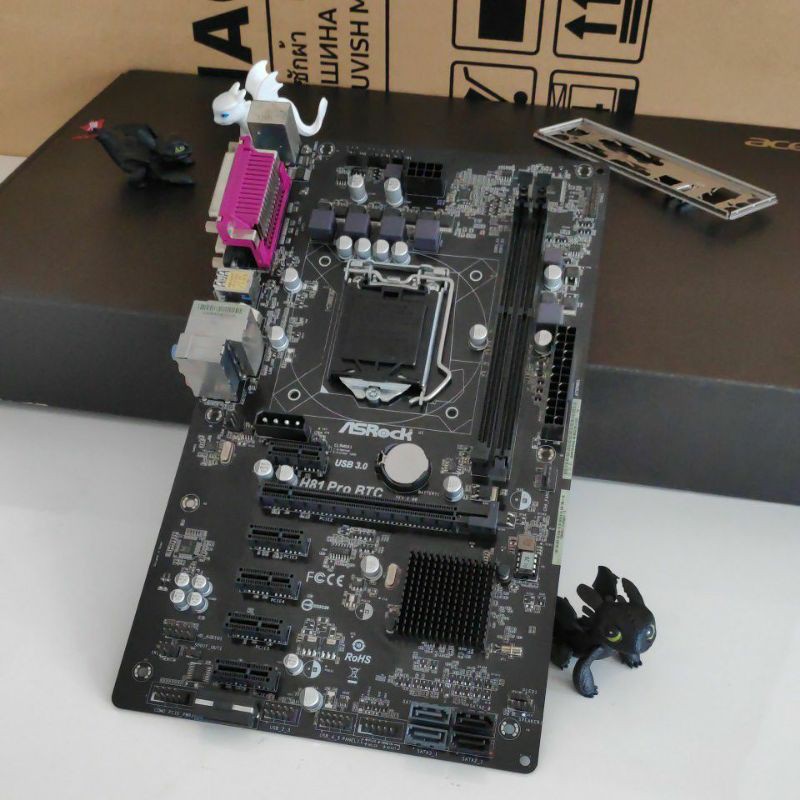 เมนบอร์ด 1150 Mainboard ASROCK H81 PRO BTC R2.0 DDR3 มือสอง •`