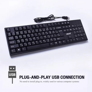 🚀ส่งเร็ว🚀 OKER K-477 KEYBOARD USB คีย์บอร์ด มาตรฐาน ใช้ทน แข็งแรง คีย์ไทย-อังกฤษ ของแท้ #DM 477