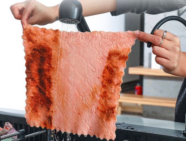 ผ้าผืนใหญ่ ผ้าอเนกประสงค์ เช็ดจาน เช็ดมือ ซับน้ำ - รูปที่ 3