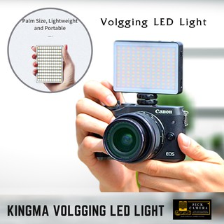 LED Light Vlog Built-in Battery ไฟ LED ขนาดพกพา แบตเตอรี่ในตัว ชาร์จได้ ปรับอุณภูมิและความสว่าง LED 144 ดวง (พร้อมส่ง)