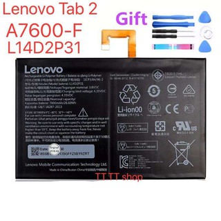 แบตเตอรี่ แท้ Lenovo Tab 2 A7600-F A10-70F L14D2P31 พร้อมชุดถอด