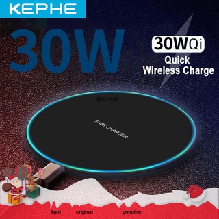 Qsjzhy KEPHE ที่ชาร์จไร้สาย 30W ชาร์จเร็ว สําหรับ Samsung Galaxy S20 S9+ S8 Note 9 USB Qi IPhone 12 11 Pro XS Max XR X 8 Plus