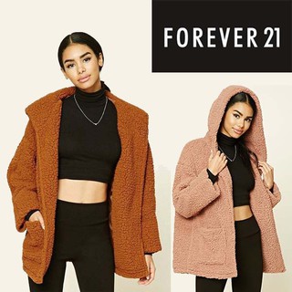 C012 เสื้อกันหนาว Forever21 หนานุ่ม เหมือนขนแกะ อุ่นสุดๆ เสื้อกันหนาวมีฮู้ด