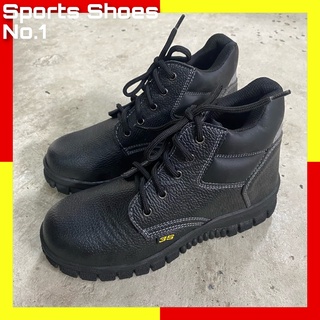 รองเท้าเซฟตี้ข้อสูง Safety Shoes หัวเหล็กพื้นเหล็ก ขนาด36-44 สีดำ (อย่าลืมใช้โค้ดส่งฟรี)