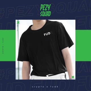 PEZY SQUAD เสื้อยืดลาย FUDK / CRYPTO / NFT สีดำ