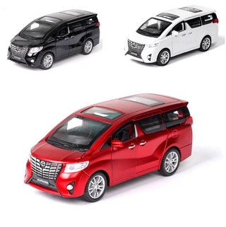 1:32 โมเดลรถยนต์ Toyota Alphard โลหะผสม มีเสียง และไฟ ของเล่นสําหรับเด็ก