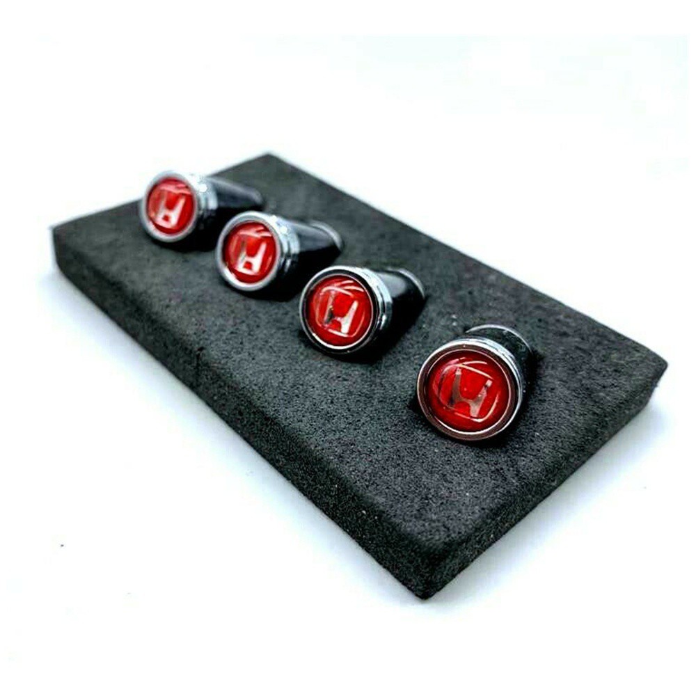 4 ชิ้น Honda คาร์บอนไฟเบอร์ Auto รถล้อยาง Air Valve Caps Stem สําหรับ Fit Civic Accord CRV HRV Freed
