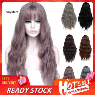 ✽WMF✽Cosplay Long Women Fashion Wig with Bangs Curly High Temperature Fiber Hair