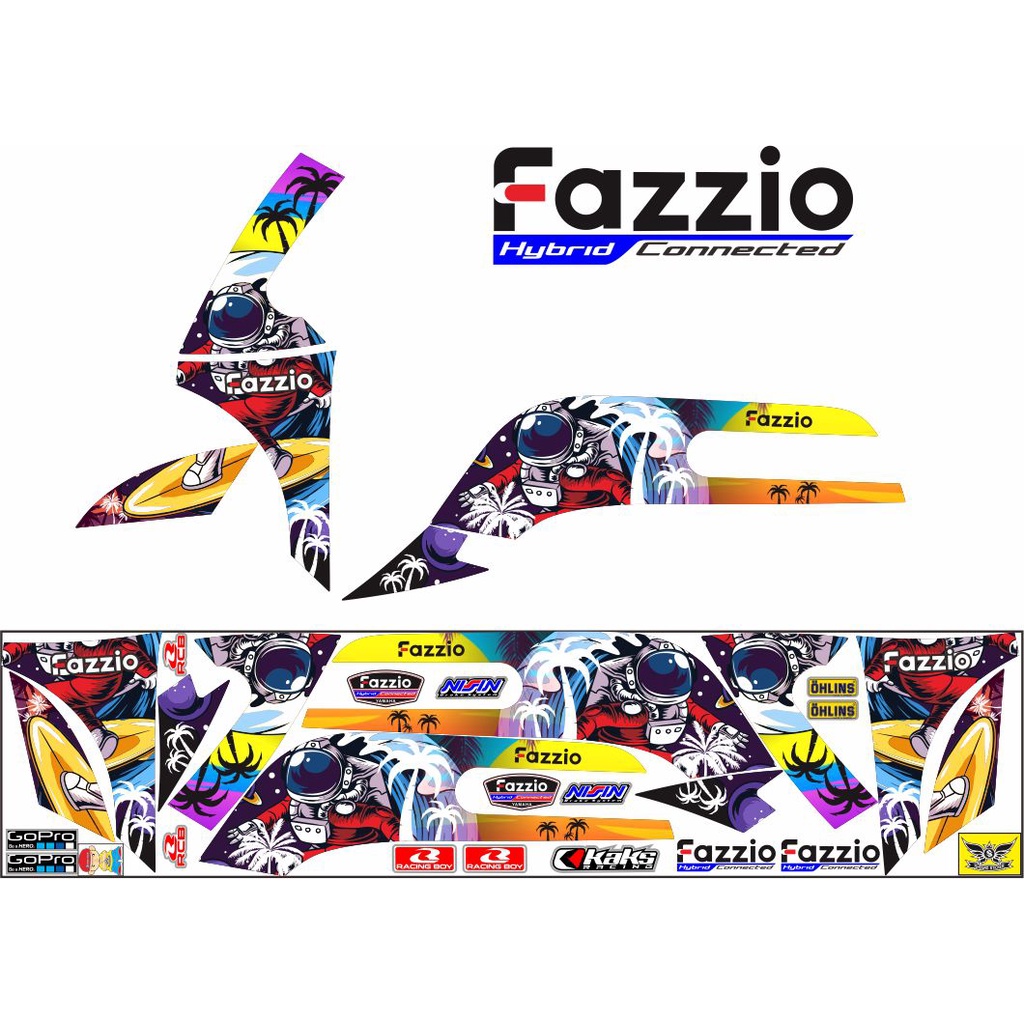 สติ๊กเกอร์ / สติ๊กเกอร์ YAMAHA FAZZIO STRIPING POLET สติ๊กเกอร์ VARIATION FAZIO LIS STRIPING STICKER