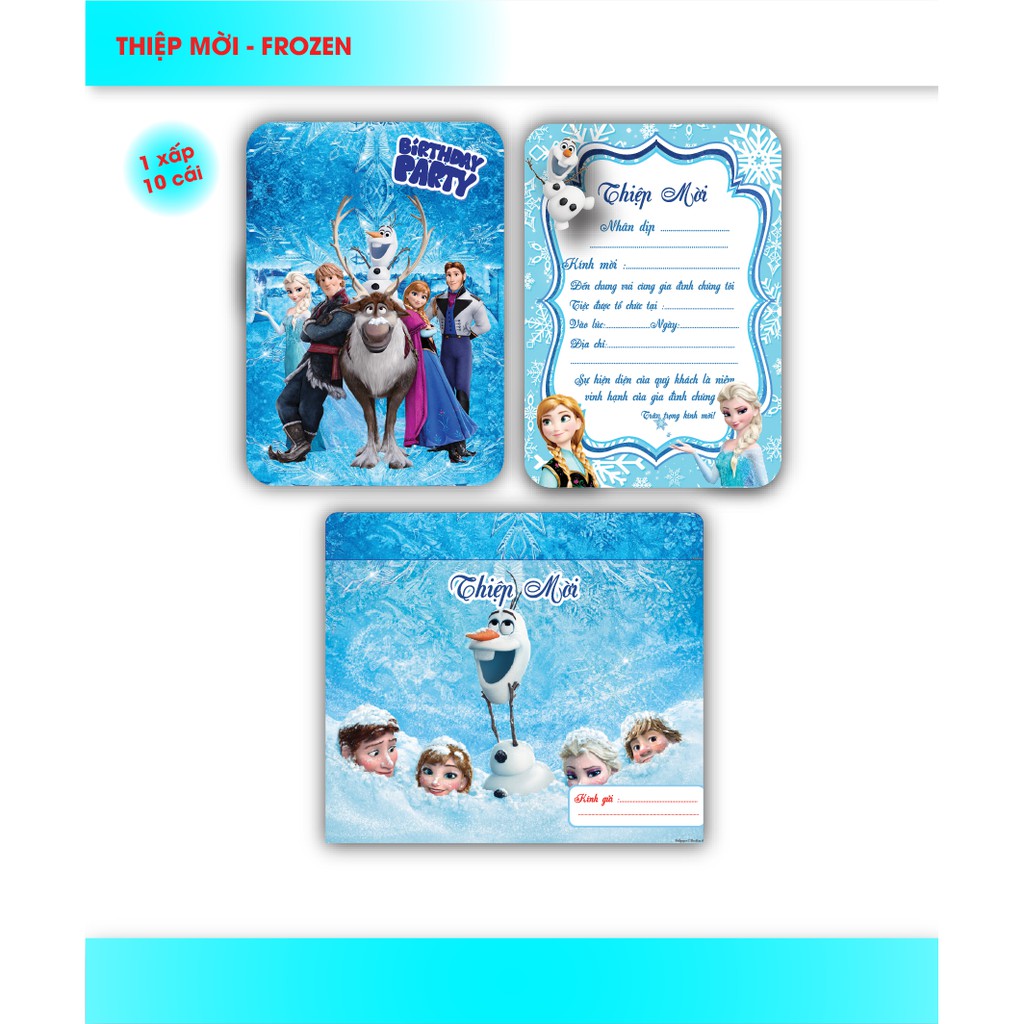 FRO-ZEN BIRTHDAY INVITATION CARD - ชุด 10 ใบ