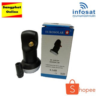 หัว LNB Ku-Band Eurosolar  Universal  ใช้กับจาน KU ได้ทุกขนาด ทุกยี่ห้อ สัญญาณแรง