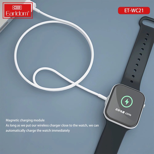 Earldom รุ่น ET-CW21 Watch charging cable  wireless charger สายชาร์จนาฬิกาแบบไร้สาย ความยาวสาย 1 เมตร 5V/2A 2.5W(MAX) #4