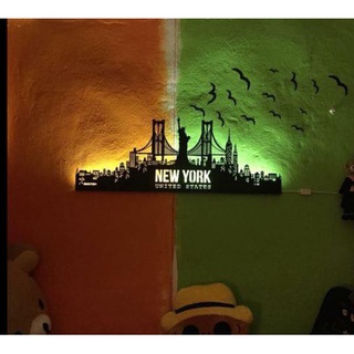 ProSpce Vibrant New York ติดผนัง WA-006 ไฟ LED สีเหลืองแบบเสียบปลั๊ก