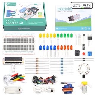 ชุดการเรียนรู้พื้นฐานไฟฟ้าอิเล็กทรอนิกส์โค้ดดิ้ง Micro:bit Starter Kit ElecFreaks ในชุดไม่รวมไมโครบิต