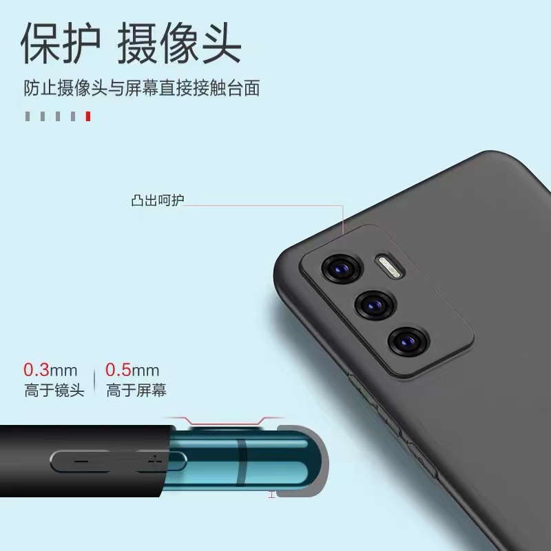 TPU CASE Vivo V23E 5G เคสซิลิโคนนิ่ม สวยและบางมากสีดํา [ ส่งจากไทย ] V23E 5G