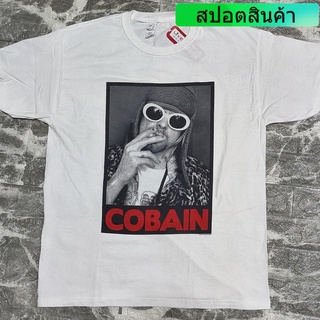 เสื้อยืด KURT COBAIN วง nirvana ลิขสิทธิ์ ปี 2015 เสื้อยืดผ้าฝ้าย