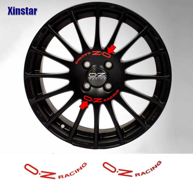 8 ชิ้น OZ Racing ล้อสติกเกอร์สําหรับ OZ Rally Racing ล้อ Spoke สติกเกอร์สีดํา Universal Auto Tunning