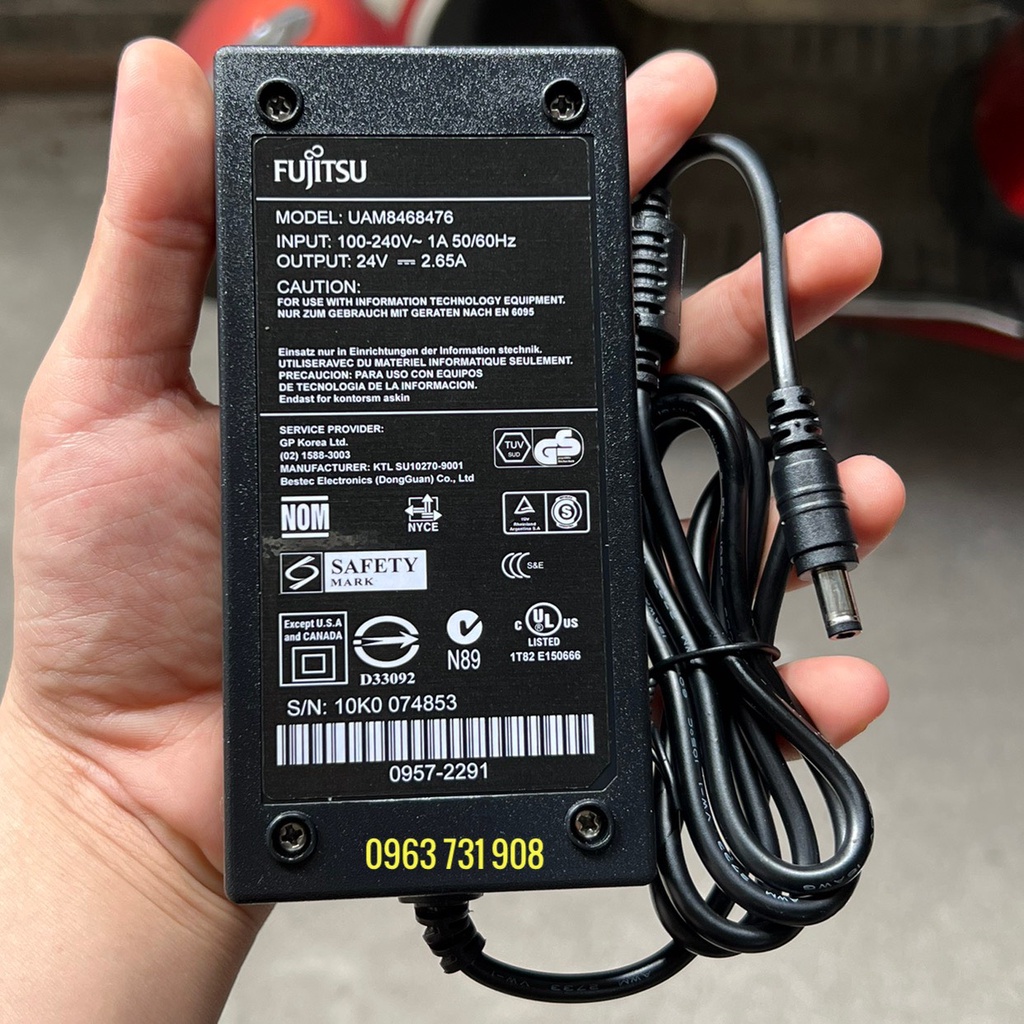 Fujitsu 24V 2.65A Adapter สินค้าคุณภาพสูง