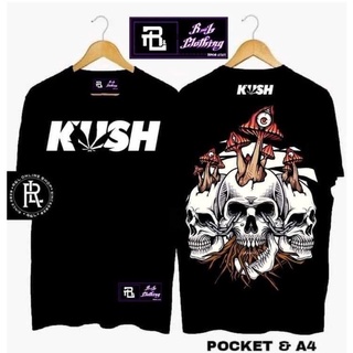 เสื้อคู่วินเทจ - KUSH V10 กะโหลกศีรษะวินเทจแรงบันดาลใจผ้าฝ้ายขนาดใหญ่ขนาดใหญ่เสื้อยืดหลวมสําหรับผู้