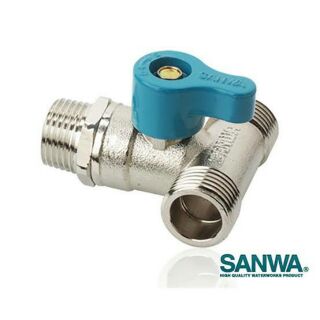 SANWA บอลวาล์ว1/2" สามทาง ผผผ.