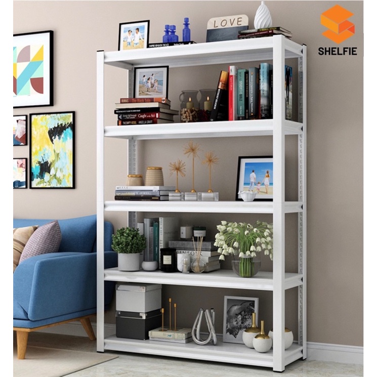 SHELFIE ชั้นวางของเหล็ก สีขาว ขนาด 183x120x40 และ 183x120x45 แบบ 5, 6 ชั้น