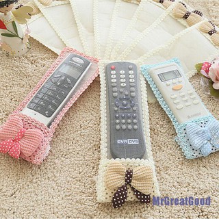 🚀 1X Bowknot Lace Remote Control Dustproof Case Cover Bags TV Control Protector