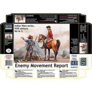 ฟิกเกอร์โมเดล Figure Model 1/35 Master Box MB35217 Enemy Movement Report. Indian Wars Series, XVIII century