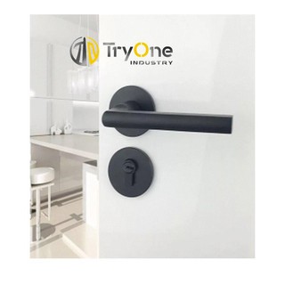 TryOne ชุดมือจับก้านโยก สีดำ (Black)  SPACE ALUMINIUM lever handle set   SH-0096