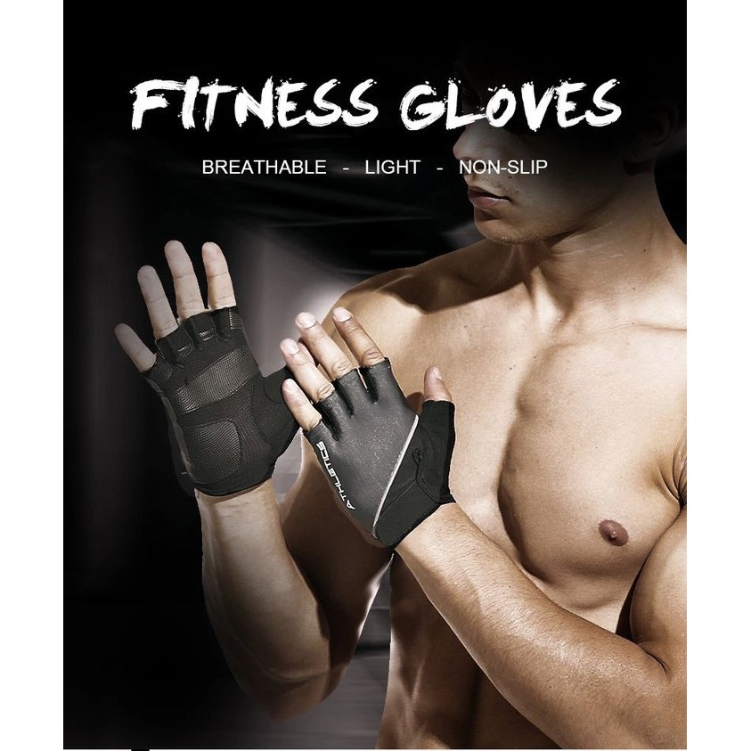 ต้นฉบับที่สมบูรณ์ที่สุด Aolikes Gym Fitness Gloves ถุงมือยกน้ําหนัก Body Building Gloves