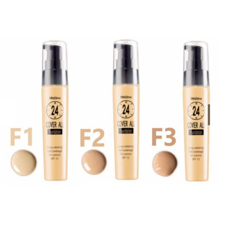 Mistine 24 Cover All Foundation 25ml รองพื้น มิสทีน ผลิตภัณฑ์รองพื้น 24