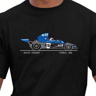 เสื้อยืด พิมพ์ลาย Stranger Things Legends Tyrrell 006 Jackie Stewart Race Car สําหรับผู้ชายS-5XL