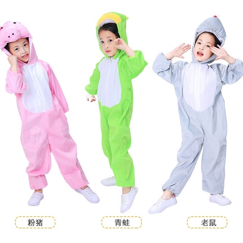 เด็กสัตว์ไดโนเสาร์เครื่องแต่งกายคริสต์มาส Onesies ชุดนอนลิงเป็ดแพะวัวกระต่าย Ladybug ชายหญิงชุดคอสเพลย์ Jumpsuit - รูปที่ 5