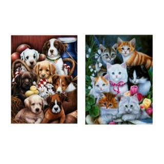 ครอสติส คริสตัล รูป Dogs  Cats