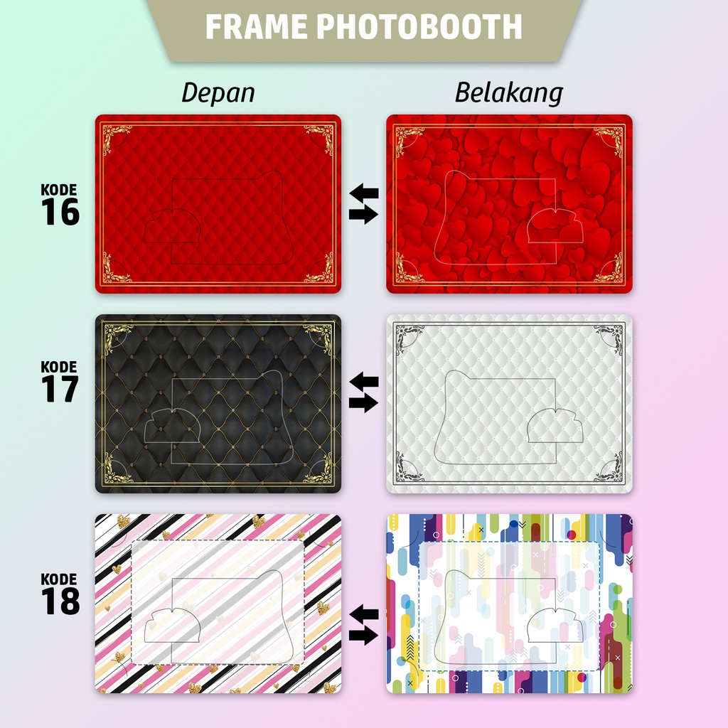 Photobooth Frame / Photobooth 4R วัสดุกระดาษแข็งหนา 310gr