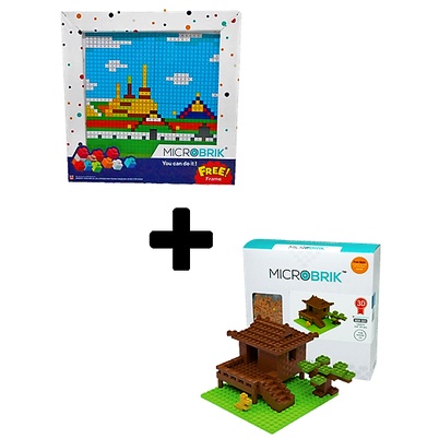 MICROBRIK : 2D Wat Prakeaw + 3D Thai style house S / ตัวต่อ 2 มิติ วัดพระแก้ว + ตัวต่อ 3 มิติ บ้านทร