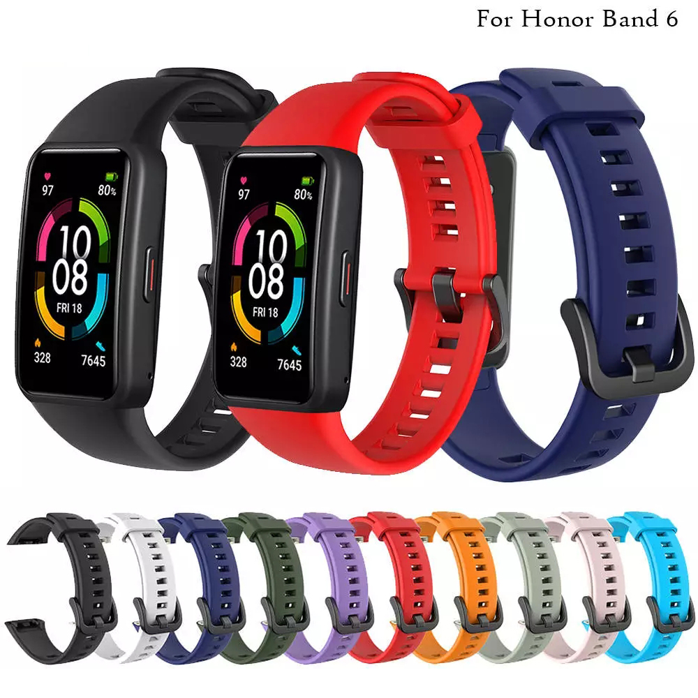 สายนาฬิกาข้อมือซิลิโคน กันน้ํา สําหรับ Huawei Band 6 Pro Honor 7 6