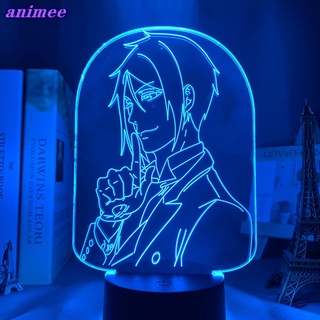 โคมไฟกลางคืน Led ลายการ์ตูนอนิเมะ Black Butler 3d หลากสีสัน สําหรับตกแต่งห้องนอน ของขวัญ