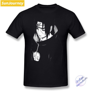 เสื้อยืดผ้าฝ้ายพรีเมี่ยม นารูโตะ Shippuden แสงอุษาอุจิวะอิทาจิมังงะอะนิเมะผ้าฝ้าย 100% ฝ้าย เสื้อยืดคอกลม เสื้อสตรี เสื้