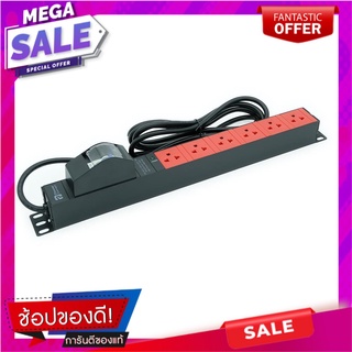 รางปลั๊กไฟ 6ช่อง 1สวิตซ์ POWERCONNEX PHTNB-TS06 16 แอมป์ 3 ม. ปลั๊กพ่วง POWER STRIP POWER CONNEX PHTNB-TS06 6-OUTELT 1-S