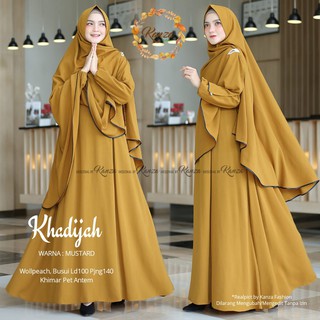 Saskia Olshop   Gamis Khadijah Syar i Jumbo Bahan Moscrefe Busui Terlaris