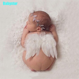 Babystar❦ ที่คาดผม พร้อมปีกนางฟ้า สําหรับทารกแรกเกิดเด็กผู้หญิงเป็นการถ่ายภาพ