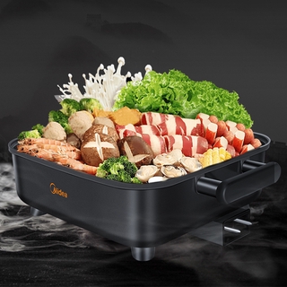 หม้อต้มสุกี้ หม้อต้มชาบู Midea electric hot pot pot household plug-in multi-function electric