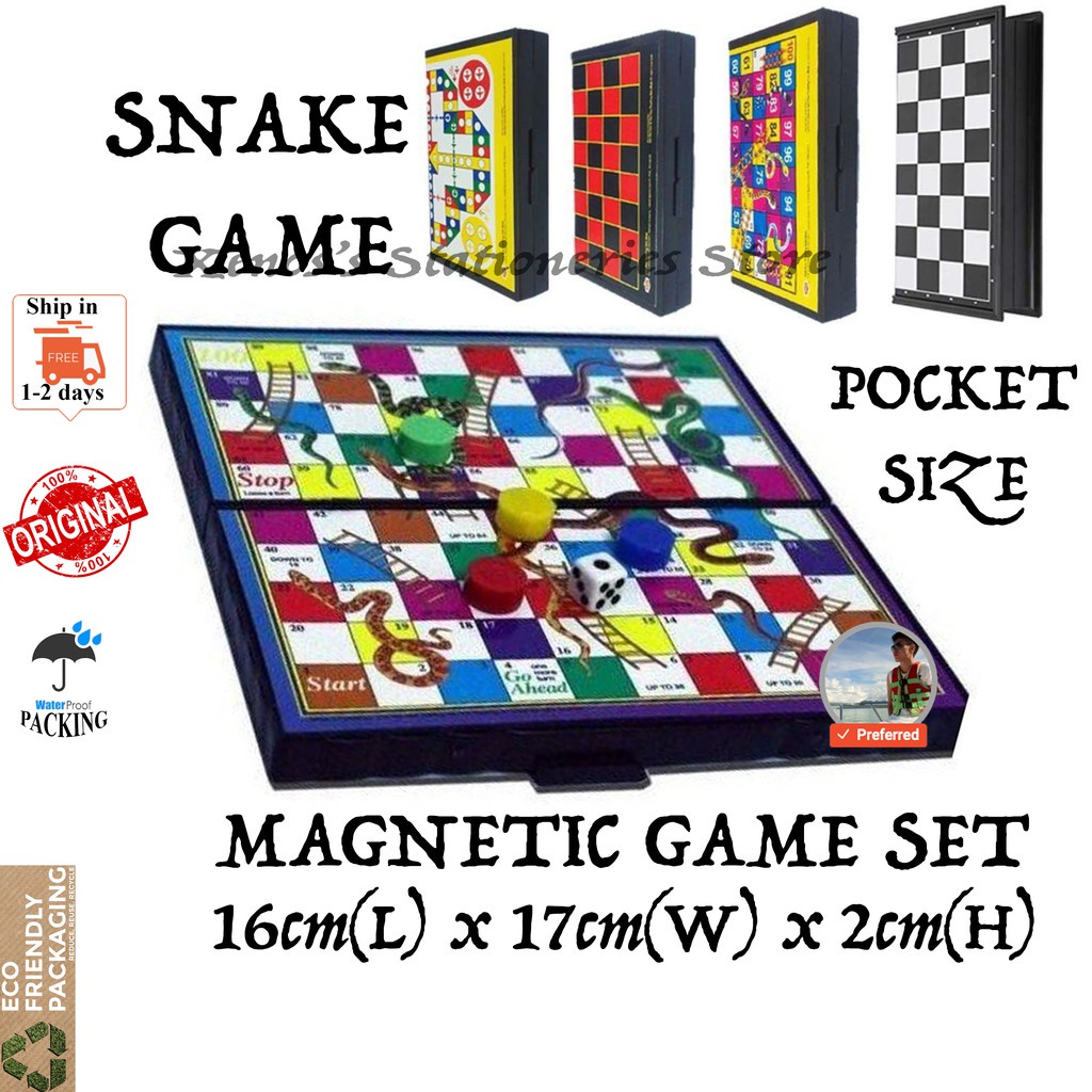 [SNAKE GAME] MAGNETIC GAME SET CHILDHOOD MEMORIES GAME [POCKET SIZE]
