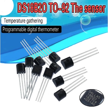 เซ็นเซอร์วัดอุณหภูมิแบบดิจิตอล DS18B20 18B20 18S20 TO-92 IC Arduino