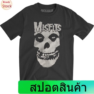 เสื้อยืดยอดนิยม Impact Misfits Distressed Skull Mens Fitted Jersey T Shirt Popular T-shirts