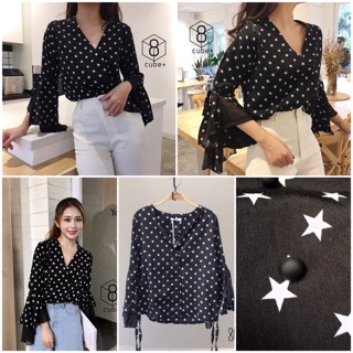 black stars blouse